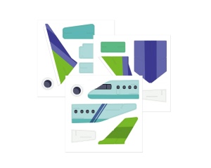Puzzle 3D model Avion My Mandarine, cod PU033C