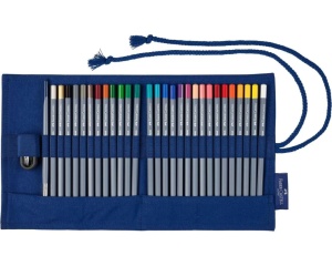 Rollup 27 creioane colorate Aquarelle Goldfaber Faber Castell FC114652