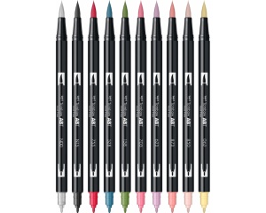 Set 10 markere Dual Brush, Manga Shojo, Tombow, ABT-10C-MANGA2