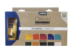 Set 10 x 60 ml culori acrilice Origin Essential Pebeo 817422