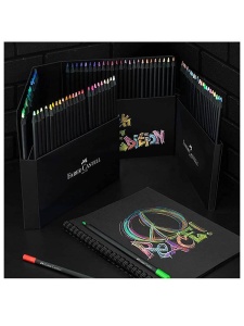 Set 100 de Creioane Colorate Faber-Castell Black Edition 116411