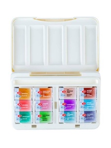 Set 12 acuarele granulation and natural earth White Nights 19422244