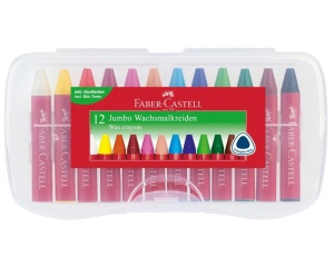 Set 12 creioane cerate Jumbo Faber Castell 120011