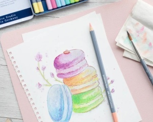 Set 12 creioane pastel acuarelabile Goldfaber Creative Studio cutie metal Faber Castell 114622