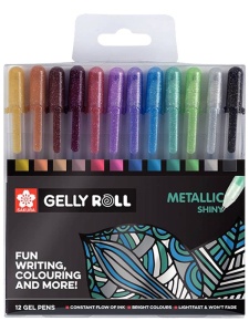 Set 12 Pixuri cu gel Metallic Shiny Sakura poxpgbmet12
