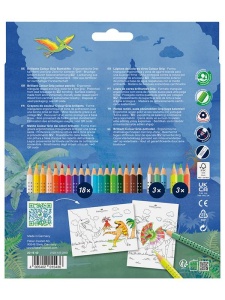 Set 18+3+3 Creioane Colorate Grip 2001 Dino Faber-Castell FC201546