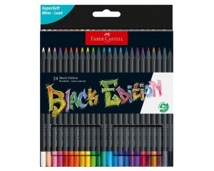 Set 24 Creioane Colorate Black Edition Faber Castell 116424
