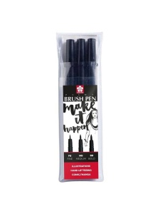 Set 3 Brush Pen Pigma Sakura POXFVKBP349
