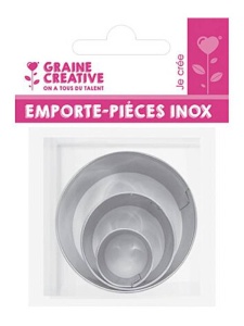 Set 3 forme metalice de taiat, rotunde Graine Creative 265040