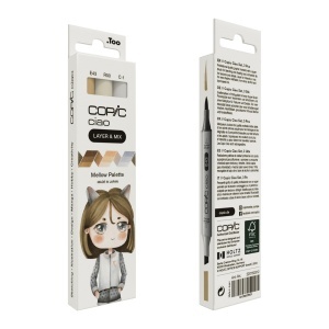 Set 3 markere cu cerneala pe baza de alcool, Copic Ciao Layer & Mix Paleta de Culori Mellow, 220750312 - Img 4