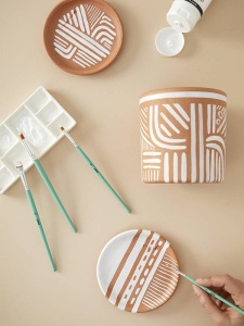 Set 3 pensule sintetice cu varf rotund Pebeo 952309