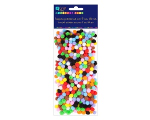 Set 380 buc. pompoane 7 mm diverse culori DP Craft KSPO-019