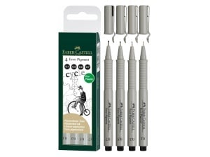 Set 4 markere (0.1, 0.3, 0.5, 0.7) Ecco Pigment Faber Castell 166004 - Img 1