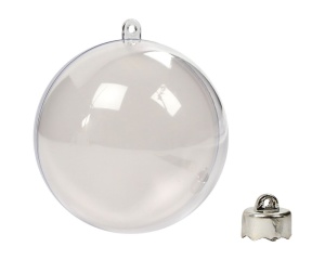 Set 5 globuri plastic transparente 8 cm pentru decor si DIY 52141