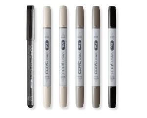Set 5+1 Copic Ciao ColectiaShade Gri cu Ton Cald si Negru 22075581