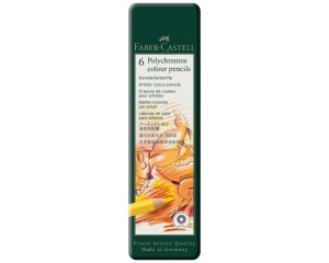 Set 6 creioane colorate Polychromos Faber Castell FC110096