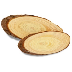 Set 6 Discuri Lemn Oval 7x3cm Grosime 0,5cm Meyco 66921