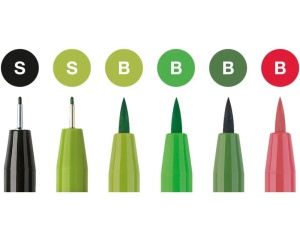 Set 6 markere caligrafie Pitt Artist Faber Castell 267117