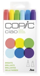 Set 6 markere cu cerneala pe baza de alcool, Copic Ciao Brights, 22075665