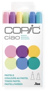 Set 6 markere cu cerneala pe baza de alcool, Copic Ciao Pastels, 22075667