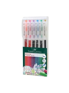 Set 6 pixuri cu uscare rapida 0,7mm Fast Gel Faber Castell 640908