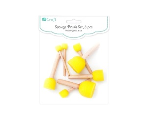 Set 8 bureti cu maner din lemn pentru pictura si decorare DP Craft DPAM-001