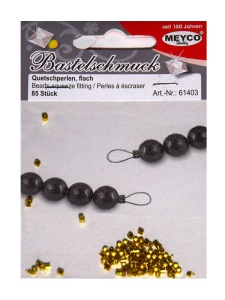 Set 85 margele aurii cu diametrul de 1,5 mm Meyco 61403