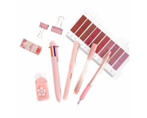 Set 9 accesorii de papetarie roz pastel DP Craft DPSG-001