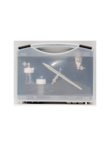 Set aerografiere cu dubla actiune, rezervor 5 ml si 2 sticle de 15 ml, Hansa 481