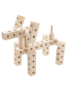 Set Construct Mini 44 piese din lemn Walachia WLCT92