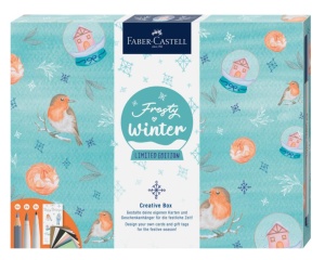 Set creativ 12 piese, Frosty Winter Limited Edition, Goldfaber, Faber-Castell, FC161004