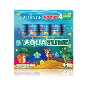 Set creativ 3D Aqua Slime Lumea Padurii 5x90 ml Cadence