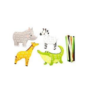 Set de Tesut cu Panglici Filanimo Animale Salbatice Avenue Mandarine KC172C