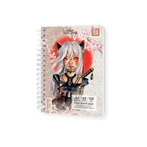 Set Penar cu Fermoar 14x22cm + Sketcbook A6 Kitsune 900900190SET Drasca