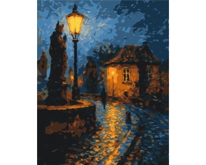 Set pictura pe numere Oras la asfintit Oleg Loburak BS54528