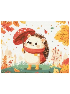 Set pictura pe numere pentru copii Autumn Hedgehog 171