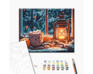 Set Pictura pe Numere Sera de Iarna BS54210