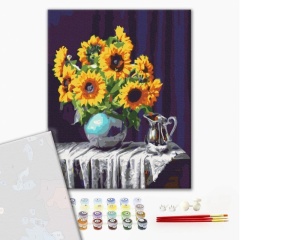 Set pictura pe numere, Sunflowers in a Vase, BS5846