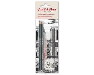 Set schita creioane + carbune + accesorii Conte 50073