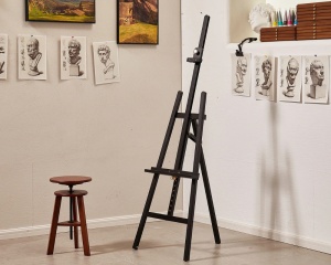 Sevalet Profesional de Studio MEEDEN Basic A-Frame din Pin Negru, cod AFE-6031-HS