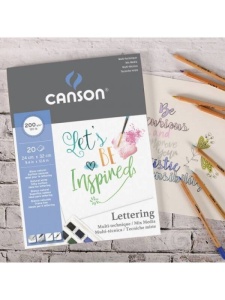 Bloc Canson Lettering Mix Media 200 g/mp, 20 file, 24x32 cm