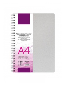 Bloc markere si creioane acuarelabile 220 g/mp 40 file Drasca