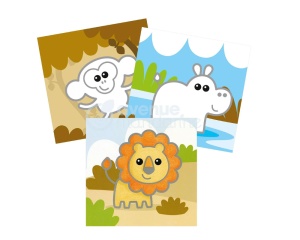 Carte de colorat Graffy Easy, model Animale salbatice, My Mandarine, cod GY139C