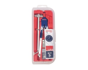 Compas Arda CO9UNI, set 5 piese in cutie din plastic