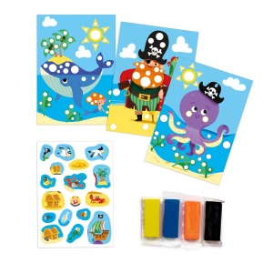 Cutie Creativa cu Pasta Modelatoare si Autocolante, Pirati, Avenue Mandarin KC169C