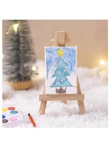 Decoratiune Mini-sevalet din lemn, cu panza 11.5 x 8cm Creativ Company 25735