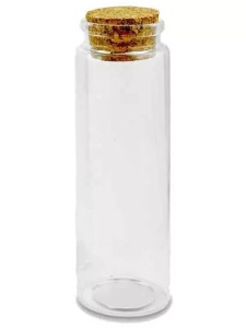 Flacon diamteru 4.5cm, cu dop de pluta Meyco
