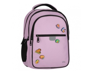 Ghiozdan Capybara Pins Starpak, 40 cm, negru cu roz, cod 576232