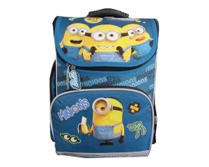 Ghiozdan rigid Minions St. Majewski, 37 cm, albastru, cod 644139