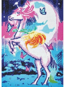 Kit broderie cu strasuri colorate Magical Unicorn DP Craft DSM-105120